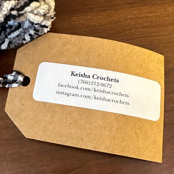 π4xHPπHandmade Animal Hat Gray, Black & White Crochet Bear Beanie Hat - Picture 8 of 8